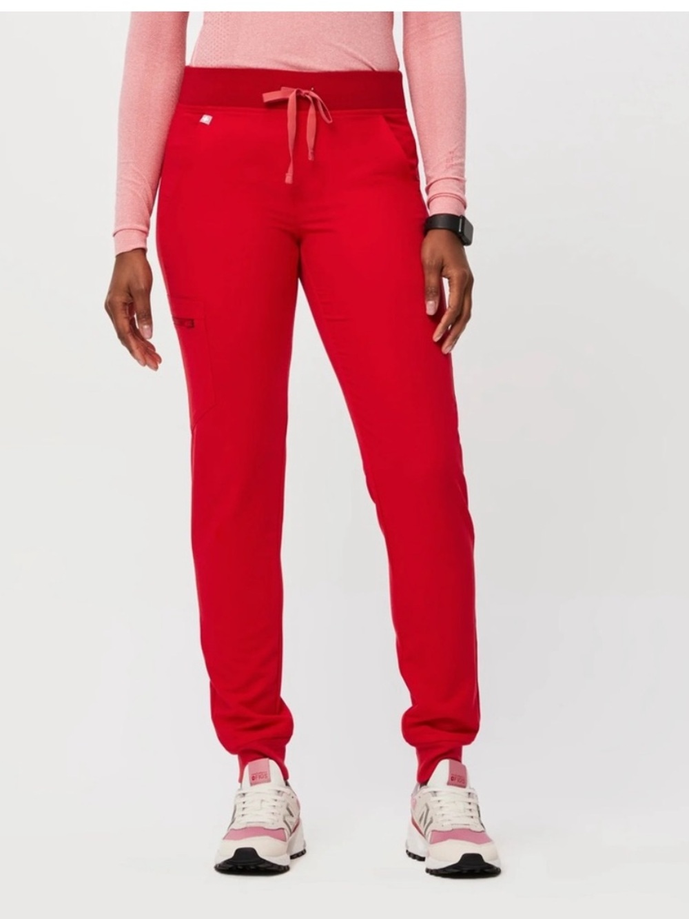 Figs Zamora Pants High Rise Zamora Pants in Winning Red Size Small Tall